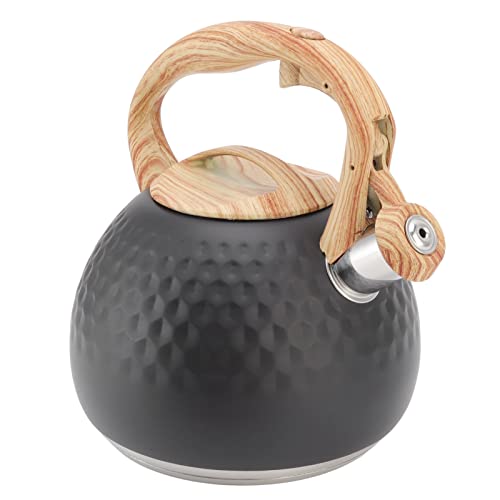 Omabeta Hervidor de Té Silbante de Grado Alimenticio para Estufa, Tetera de Té Silbante de 3 L, Tetera de Acero…