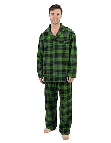 Leveret Mens Flannel pajamas 2 Piece Christmas Pajama Set (Size Small-XXX-Large)
