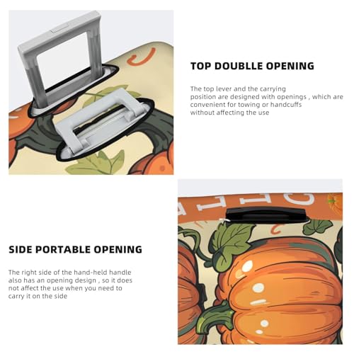 Travel Luggage Cover Fall Pumpkin Thanksgiving Day Fashion Washable Baggage Suitcase Protector Fit For Luggage Medium4