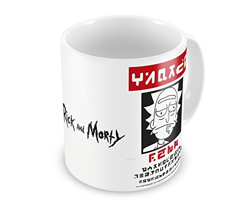 Erik Taza Rick y Morty - Taza desayuno Wanted / Producto con licencia oficial - Taza cerámica