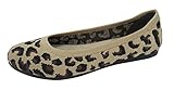 Jellypop Women's Apex Ballet Flat, Leopard Knit, 7.5