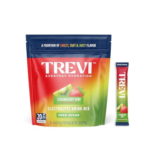 Image of TREVI Electrolytes Powder Packets, Sugar Free Hydration, Strawberry Kiwi