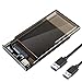 EasyULT Boîtier Externe 2.5 Pouces Disque, USB 3.0 Boîtier Disque Dur Externe pour 2.5 Pouces SATA III II I HDD SSD 7mm 9.5mm, sans Outil, Haute Vitesse à 6Gbps, UASP