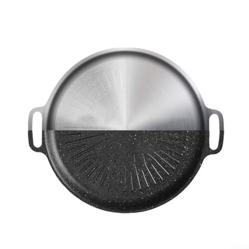 Non-Stick Stone Grill Pan, Indoor Cast Iron Barbecue Teppanyaki Plate with Even Heat Distribution for Camping BBQ Picnic Home Cooking - Image 7