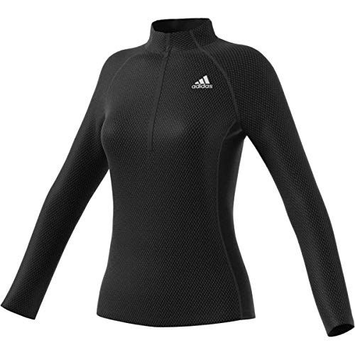 adidas Team 19 Long Sleeve Quarter-Zip Top - Women's Multi-Sport (Black/White, Small)