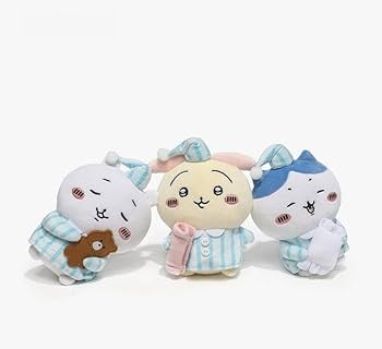 【まとめ売り】ちいかわ うさぎ エポス限定 パジャマパーティー ブーイぬいぐるみ ちいかわ」“パジャマ”に身を包んだうさぎ、ハチワレたちが可愛い