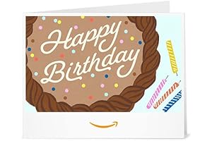 HBD Cake Top Gift Card Print at Home