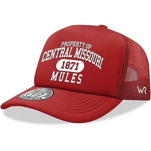 University of Central Missouri Mules UCM NCAA Trucker Mesh Snapback Cap Hat Red