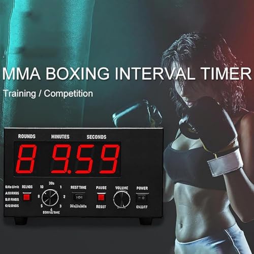 Temporizador digital para boxeo con pantalla LED portátil miniatura 6