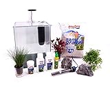 aquarium komplett set test 5 mm Glas Amtra Technik Nanotank Cubo System 20 Aquarium Komplettaquarium Innenfilter LED Beleuchtung Glasbecken Nano Inkl. Dekoration