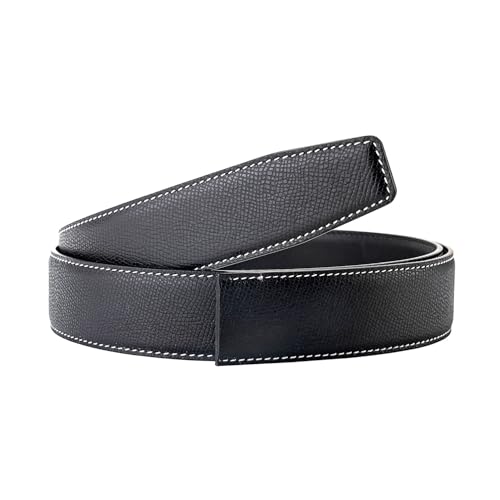 Vatee's Men Ratchet Belt Replacement Strap 1 3/8”(35mm) Wide Genuine Leather Dress Belt for Slide Click Buckle2