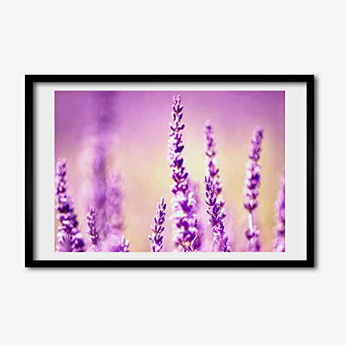 Cadre photo MDF 60x40 cm lavande pour sublimer la décoration du salon
