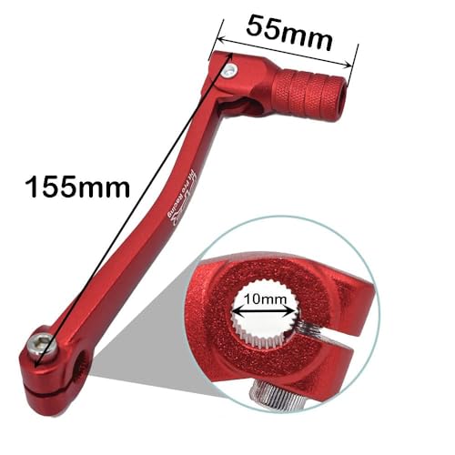 Image of CNC Aluminum Gear Shifter Lever, Foldable Gear Shift Lever Fit for 50cc 110cc 250cc CRF50 XR50 XR CRF Dirt Pit Monkey Bike Motorcycle ATV Quad Accessory Red Red