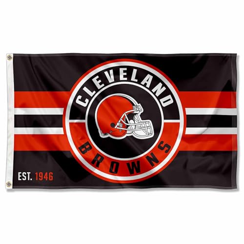 Cleveland Browns Patch Button Circle Logo Flag 3x5 Banner