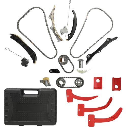 Engine Timing Chain Kit With Tool Kit Fit For Jeep Chrysler 200 300 Pentastar Dodge Grand Cherokee Wrangler Durango Charger Ram 1500 3.6L V6 2011-2015 5184352AF, 5184369AH, 5184370AH