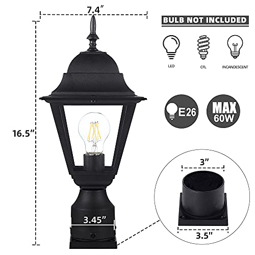 image for Windben Outdoor Post Light,Lamp Post Light Fixture,Post Lantern with P