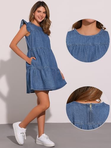 Robe en jean pour femme solution confort mini robe décontractée - 2