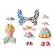 KOOKYLOOS Fairytale Mix & Match Rainbow - 3-in-1 Fantasy-Puppe, enthält 1 Puppe, 1 Prinzessinnen-Kostüm, 1 Meerjungfrauen-Outfit und 1 Feen-Outfit