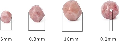 Miniatura 2 de Cuentas redondas de piedra de mármol de madera roja natural facetada 0.315 in 14.2 inStrand para la fabricación de joyas