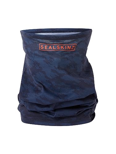 SEALSKINZ Harpley Water Repellent Microfibre Neck Warmer, Navy, One Size