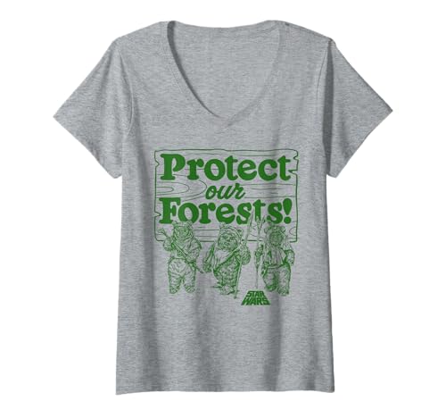 T-shirt Star Wars Ewoks femme protect our forests l'esprit d'Endor au cœur
