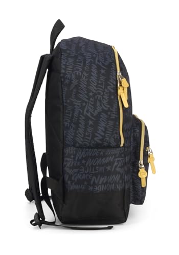 Mochila Escolar de Costas Mulher Maravilha (Preto)
