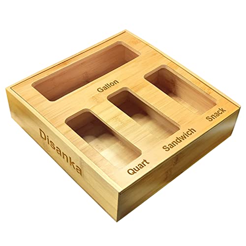 Ziplock Bag Storage Organizer, Slide Top Lids Food Storage Bag Holders, Dispenser For Kitchen Drawer, Baggie & Countertop, Storage Bag Holders For Gallon, Quart, Sandwich, And Snack Bags #TOP21