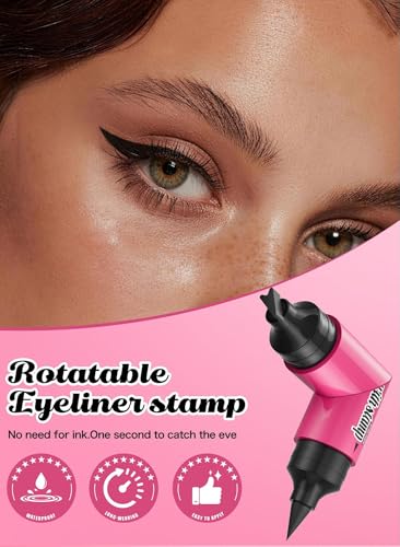 Rotatable Eyeliner Stamp,Long Lasting Eyeliner Stamp and Pencil Set for Precise Eye Makeup miniatura 5