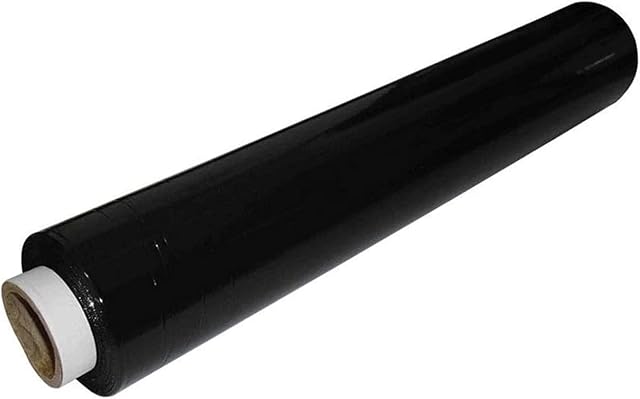 TPZ | Multi Use Strong Pallet Wrap Cling Film | Tear Resistant | Water & Moisture Proof Pallet Stretch Shrink Wrap| High-Quality Easy to Use Pallet Wrap 400mm x 250m (Black, 1 Roll)