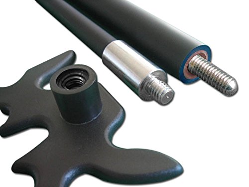 BW 58\" 2 Piece Matte Black Pool Billiard Bridge Stick with Moosehead Bridge - Thumbnail 4