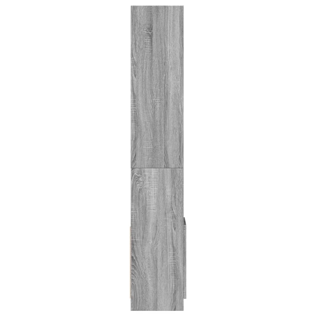 Meuble haut gris Sonoma 92 x 33 x 180 cm en bois