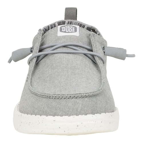 Image of HEYDUDE Women's Wendy Chambray Loafers | Lightweight Slip On Shoes for Women | Casual Everyday & Travel Style
