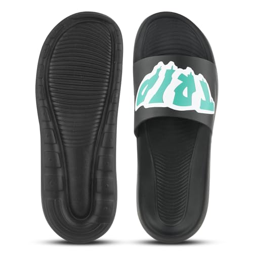 Image of PERY-PAO Sliders Mens White, Black, Grey, Sky blue Design Toxic, Spider, Dope, Panda Printed Flip Flop & Slippers