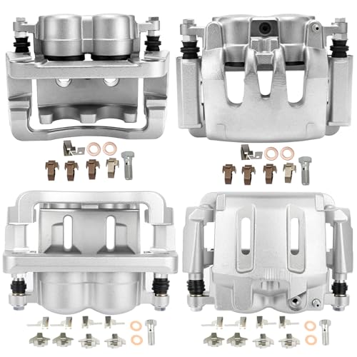 Image of SCITOO Front Rear(Left+Right) Brake Calipers With Bracket 18-B5022 18-B5023 18B4921 18B4920 Compatible For Ford For F-250 Super Duty 2005-2007 For Ford For F-350 Super Duty 2005-2007