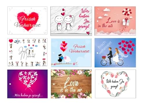 Ballonflugkarten zur Hochzeit - 50 Stück - gelocht, schöne leichte Ballonkarten mit Herzmotiv für einen weiten Flug im Postkarten-Format für Luftballons und Herzluftballons Ballonflugkarten zur Hochzeit - 50 Stück - gelocht, schöne leichte Ballonkarten mit Herzmotiv für einen weiten Flug im Postkarten-Format für Luftballons und Herzluftballons