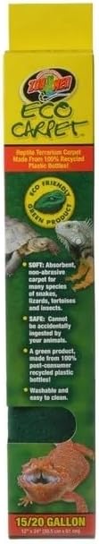 Zoo Med Eco Carpet Turtle Turf 15-20 Gallon Tanks (24" Long x 12" Wide) - Pack of 10