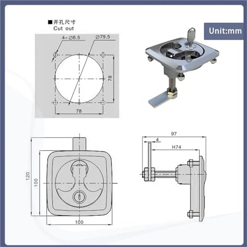 Serrure à plaque rotative pour sécuriser un conteneur d'expédition