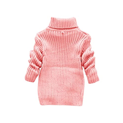 Boys Girls High Neck Knit Sweater Solid Color Long Sleeve Knitted Pullover Top Spring Fall Soft Warm Knitwear2