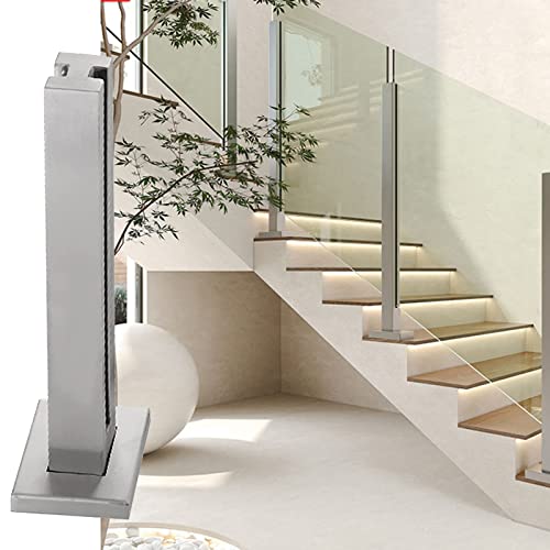 Poteau de garde-corps en verre et balustre carré inox 304 pour panneau de clôture