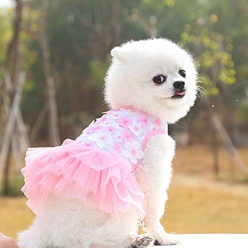 Miniatura 5 de Ropa para perro, vestido de Chihuahua para perro, lindos vestidos para perras, ropa para cachorros, ropa para mascotas, rosa, L, Rosa D