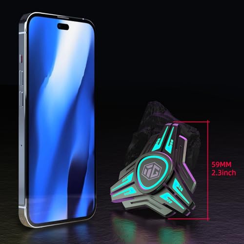 Image of Fidget Spinners, Fidget Spinners Toy, Stress Anxiety ADHD Relief Figets Toy, Spinner Gifts for Adults and Teens, Cool Metal Finger Hand Toy with Luminous Light, Absorb Solar Light Then Release in Dark