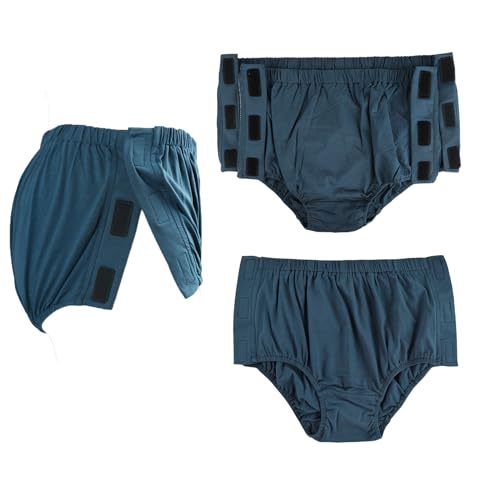 Womens Post Surgery Tearaway Underwear Full Side Open Tear Away Briefs Pants Easy-on Medical Incontinence Wear Nursing Brief Surgery Recovery Trousers for Elderly Fracture Paralysis Bedridden