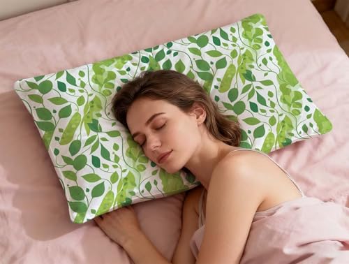 Housse de coussin vert 40x80 cm en velours avec fermeture éclair lot de 2 - 7