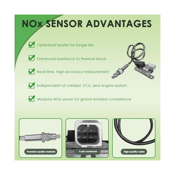 Upstream NOx Nitrogen Oxide Sensor - Compatible with 2013-2018 Ram 2500 3500 4500 5500 Vehicles - 6.7L L6 Cummins Diesel - Replace# 5WK96742B, Inlet - Image 4