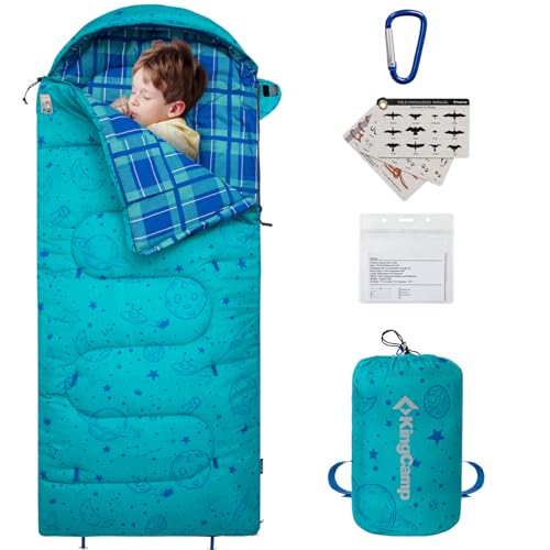 KingCamp 子供用シュラフ 封筒型 フランネル