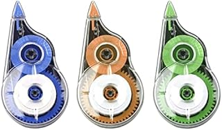 3Pcs Correction Tape, Pocket Mouse Grip Out Tape Roller Easy Refill with Clear Roller Case for School and Office