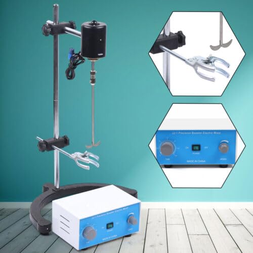 200W Labor-Präzisionsmischer,Permanentmagnet-GleichstrommotorMit Zeitmessfunktion,Stabiles Mischen, geräuscharm Elektrischer Rührer 3000 U/min Laborgeräte für die medizinische und Gesundheitschemie