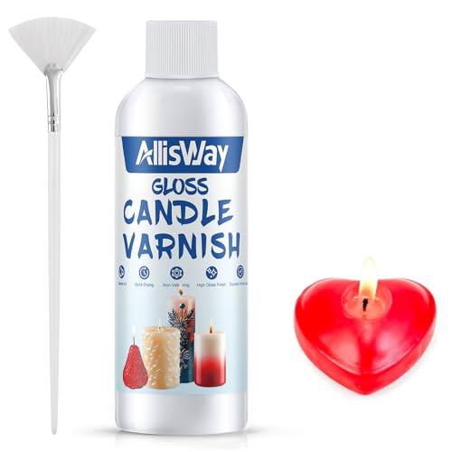 Barniz brillante para Velas, Barniz para Belas, Barniz Para Pintura Acrilica Barniz, Barniz para Velas de Parafina y Otras Ceras, Resistente Polvo los Arañazos, Resistente Agua, 200ml