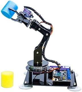 Adeept 5-DOF Robot Arm Kit 5Axis Robotic Compatible with Arduino IDE Programmable DIY Coding STEM Robotics Arm with OLED Display Processing Code and PDF Tutorials