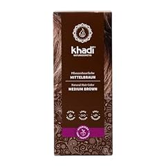 khadi MITTELBRAUN Pflanzenhaarfarbe - Haarfarbe für lebendiges, warmes Zimtbraun bis zu kräftigem, tiefem Mittelbraun - 100% pflanzlich - 100g